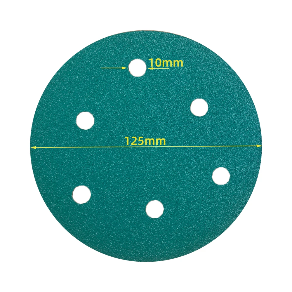 

100pcs/set 125mm 5"/5inch Sanding Discs 6 Holes Sandpaper Pads Set Hook & loop Abrasive sander paper for polishing tools