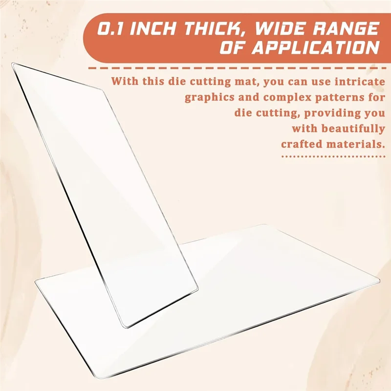 

TKOH-8 шт. прозрачные акриловые режущие подушечки 8,7 х 6,1 дюйма, прозрачные режущие пластины, акриловые режущие подушечки для тиснения и рукоделия