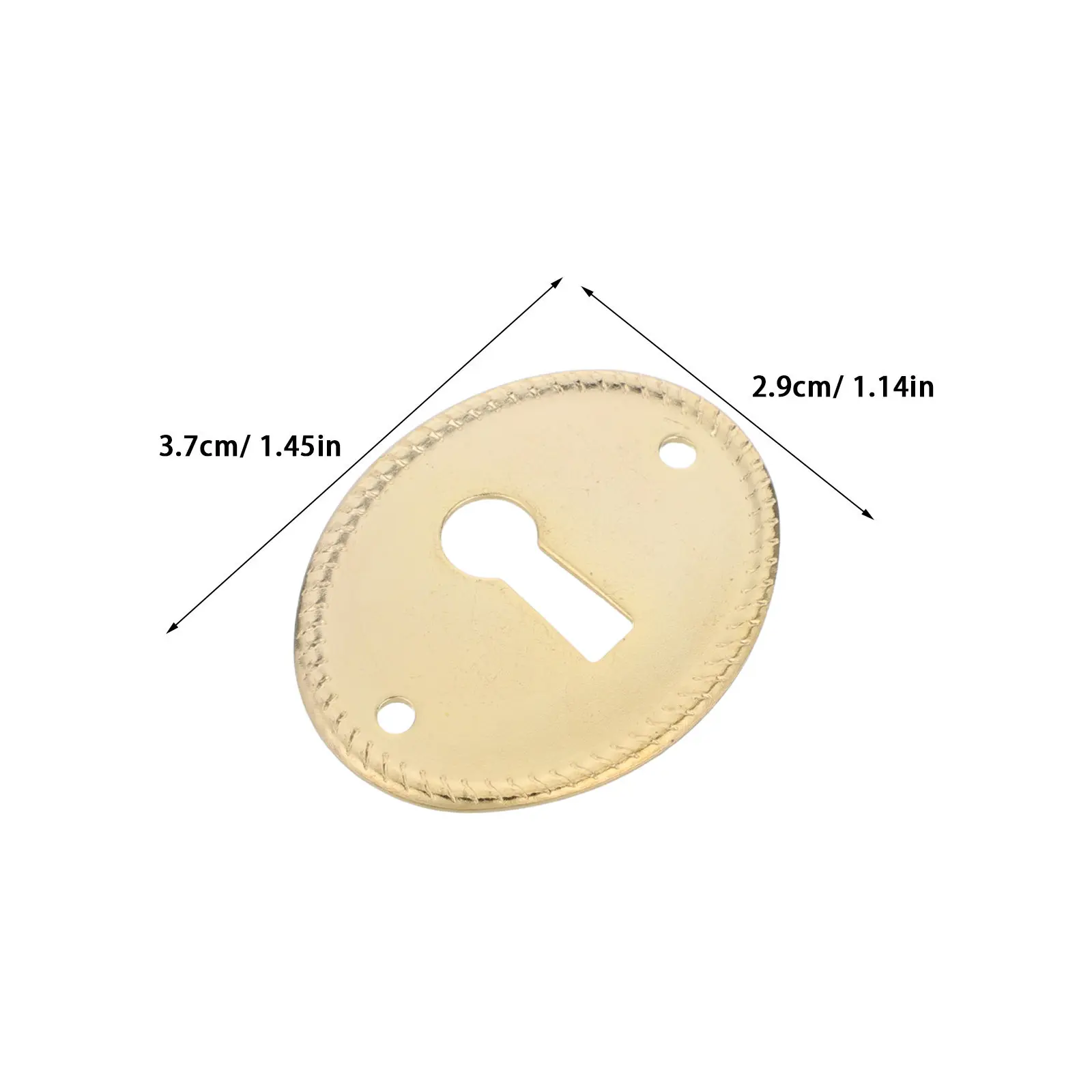 20Pcs Vintage Oval Keyhole Cover Plate Metal Protector for Cabinet Door Drawer Furniture Decorative Hardware Parts view 4