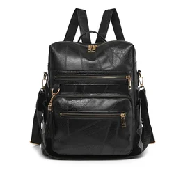 TRAVEASY Vintage Woman Backpacks 2026 New PU Fringed Zipper Shoulder Bags Female Anti-theft Elegance Outdoor Casual Schoolbags