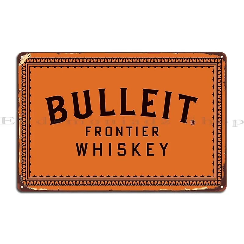 Bulleit Bourbon cartel de Metal cartel Bar cine impreso divertido pared cueva cartel de estaño cartel