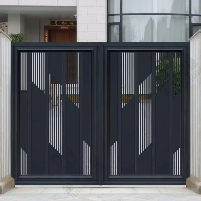 Modern Villa Fence Gate Entrance Door Aluminum Driveway Gate for Front Entry