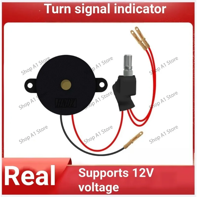 Universal 12V-72V Turn Signal Flasher Buzzer, Adjustable Volume Sound Reminder for Motorcycle E-Bike Mod Parts