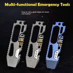 11 IN 1 Multifunctional Crowbar Titanium Alloy EDC Bottle Opener Knife Hexagon Wrench Outdoor Survival Camping Portable Tool