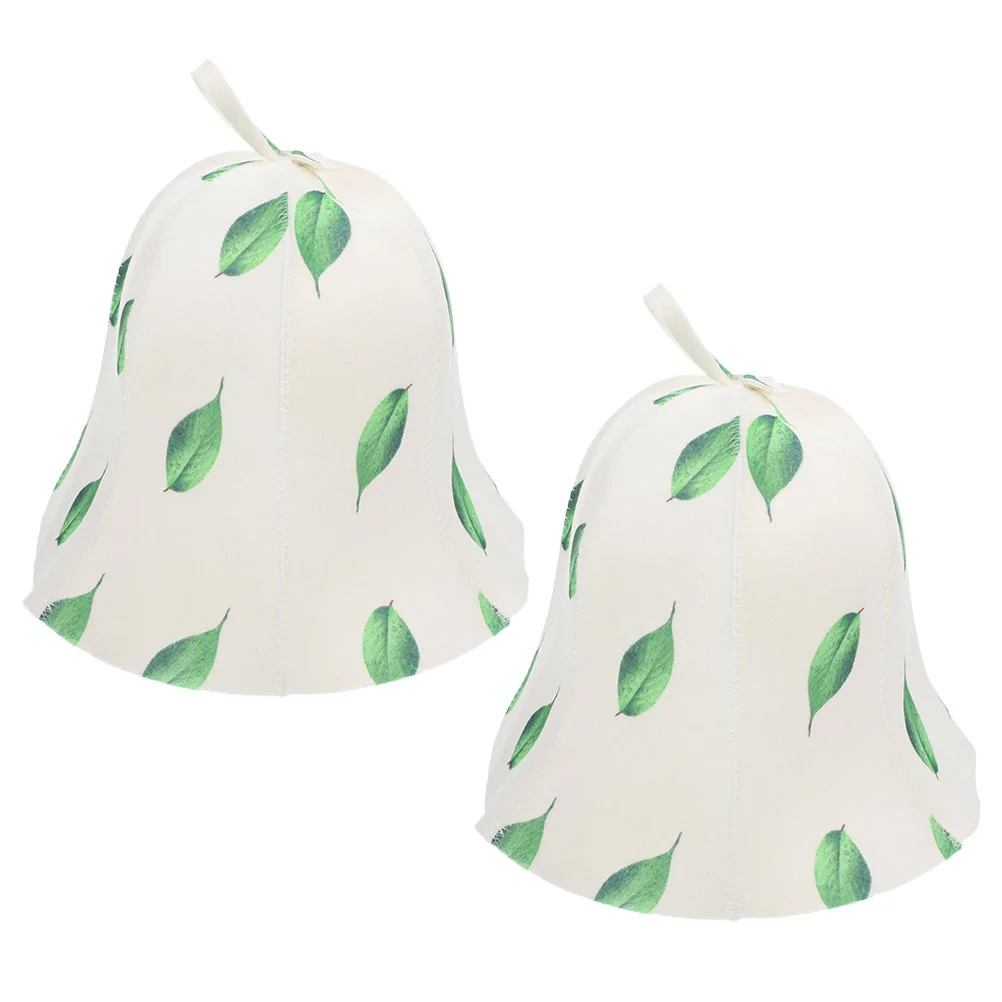 

2 Pcs Thicken Felt Sauna Hat Newborn Shower Caps Kids for Women Reusable Waterproof Showering Hats