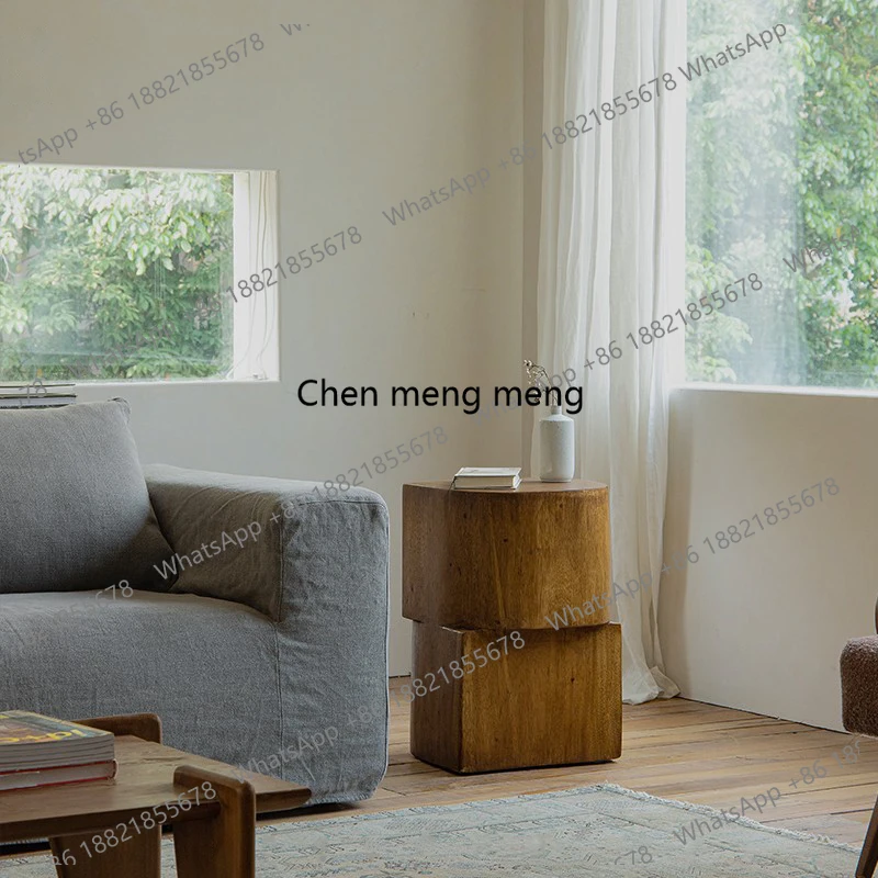 

Whole wood creativity\ Japanese-style wabi-sabi wind B & B side table all solid wood multi-functional storage coffee table