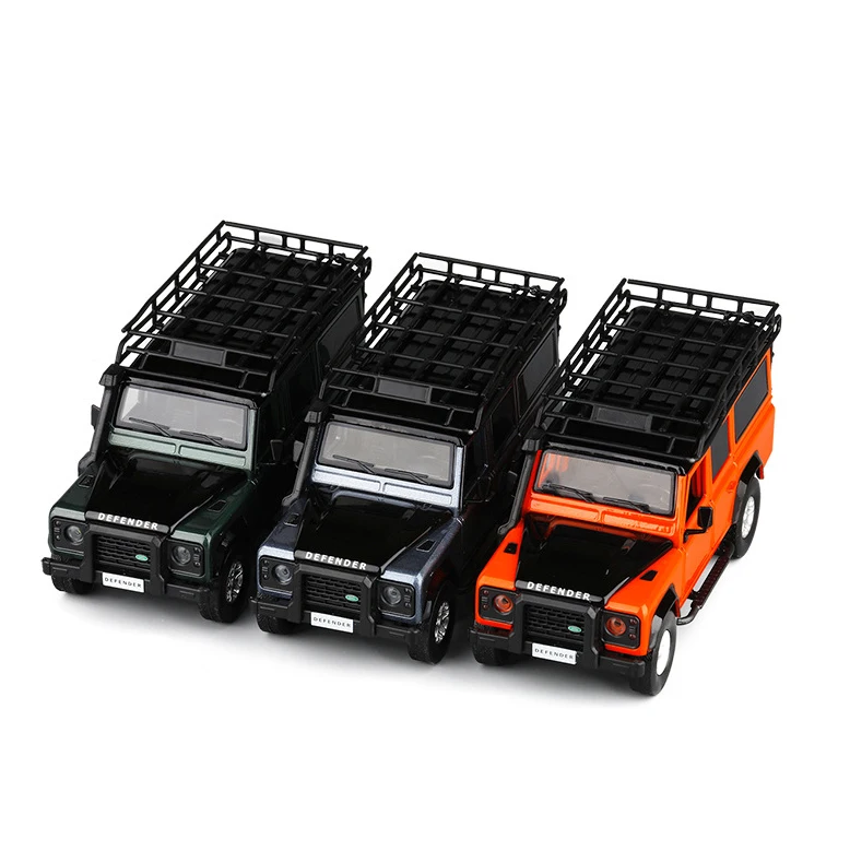 1:32 2010 Land Rover Defender Travel Edition Off-road Vehicle High Simulation Six Doors Back Metal Car Model Toy A270