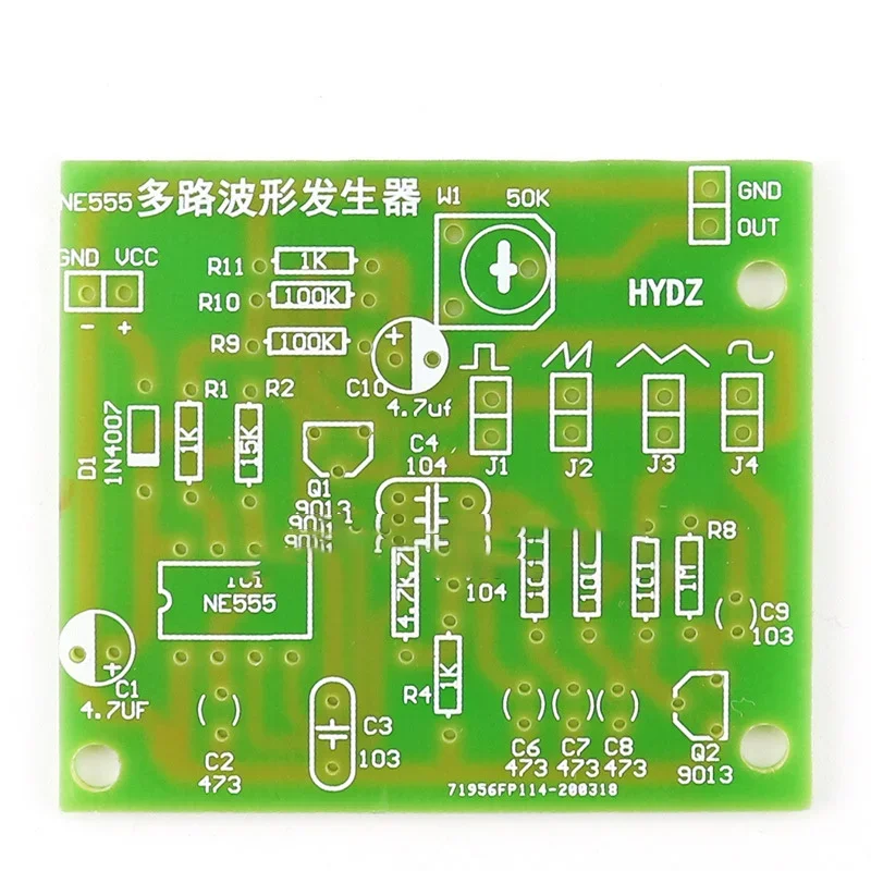 DC 6-12V NE555 Pulse Generator Module DIY Kit Sine/Triangle/Square Wave Generator multi-channel Waveform Signal Generator