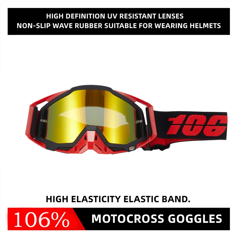 MX lunettes de moto lunettes de Motocross lunettes de soleil tout-terrain pour homme vtt ATV masque coupe-vent Protection cyclis