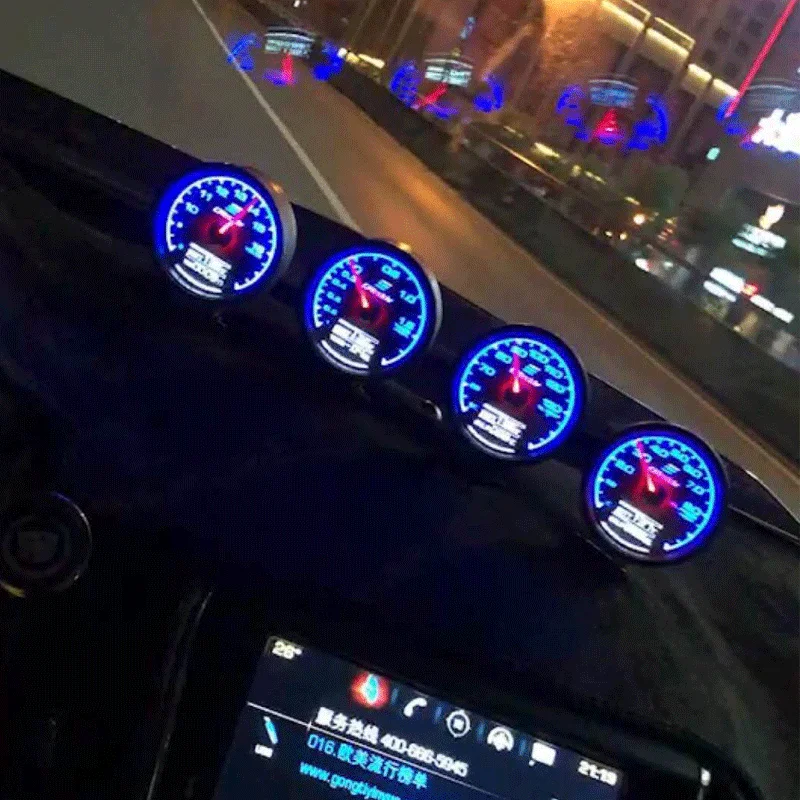 7-Color GReddy LCD Digital Display Racing Gauge – Turbo Boost, Water Temp, Oil Pressure, Fuel Pressure, AFR 6