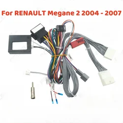 16 Pin For RENAULT Megane 2 2004 - 2007 Canbus Android Player Power Cable Audio Adaptor Dash Trim kit Facia Panel
