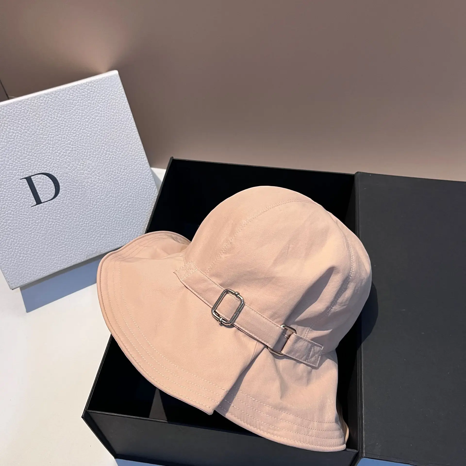 ‌2025 Korean Style Foldable Bucket Hat - Wide Brim Sun Protection, Lightweight & Breathable for Women