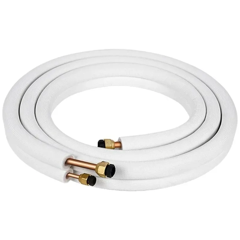 New 3m Insulated Copper Aluminum Connecting Pipe 1/4'' 3/8'' Air Conditioner Pipes Fittings Pair Coil Tube Split Line Wire Set A image 3