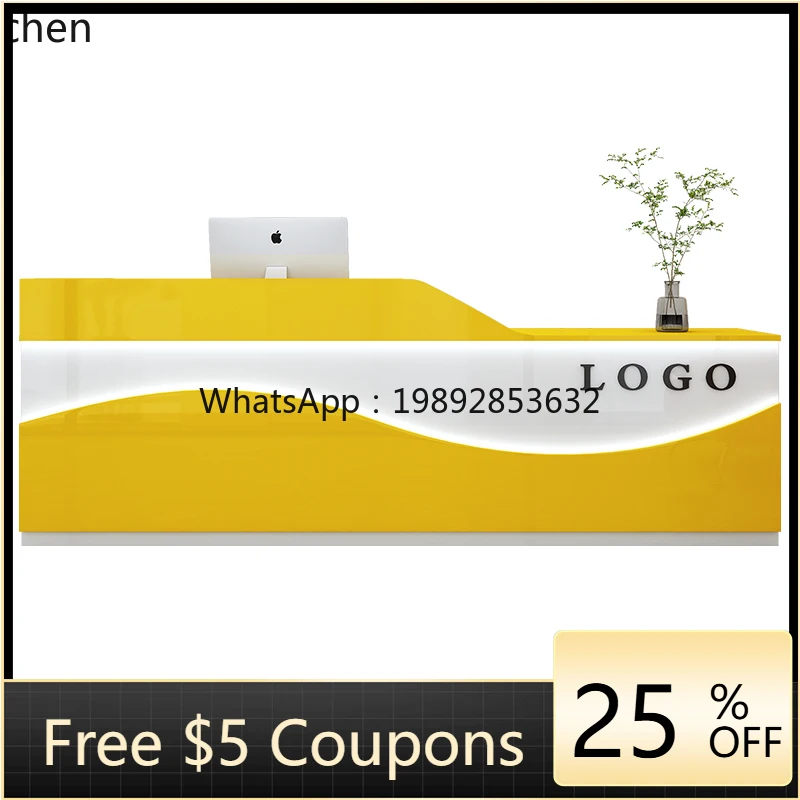 W1  reception desk clothing checkout page simple modern company front desk