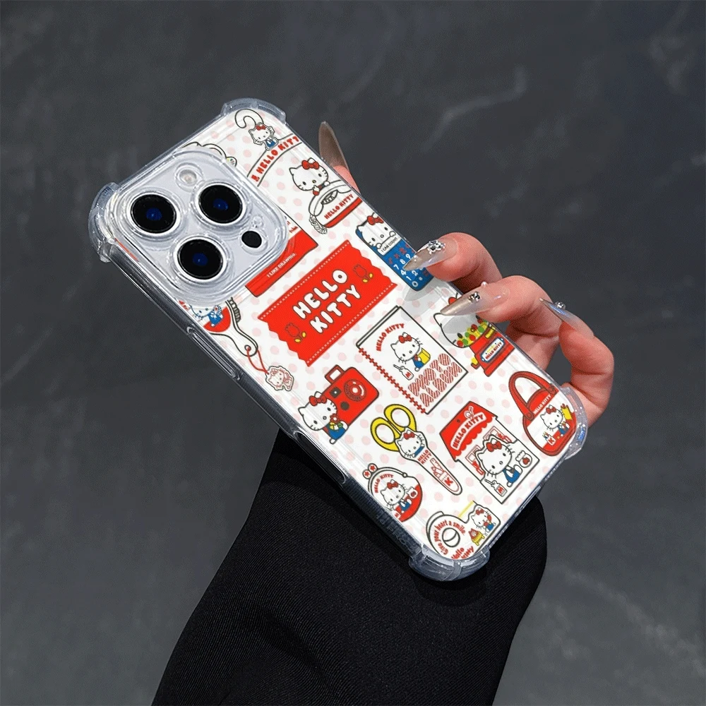 

Чехлы для телефонов Hellokitty для IPhone 15, IPhone 16/15/14/13/12/11/x/xs/xs Max, чехлы для мобильных телефонов для девочек, аксессуары Sanrio Kawaii