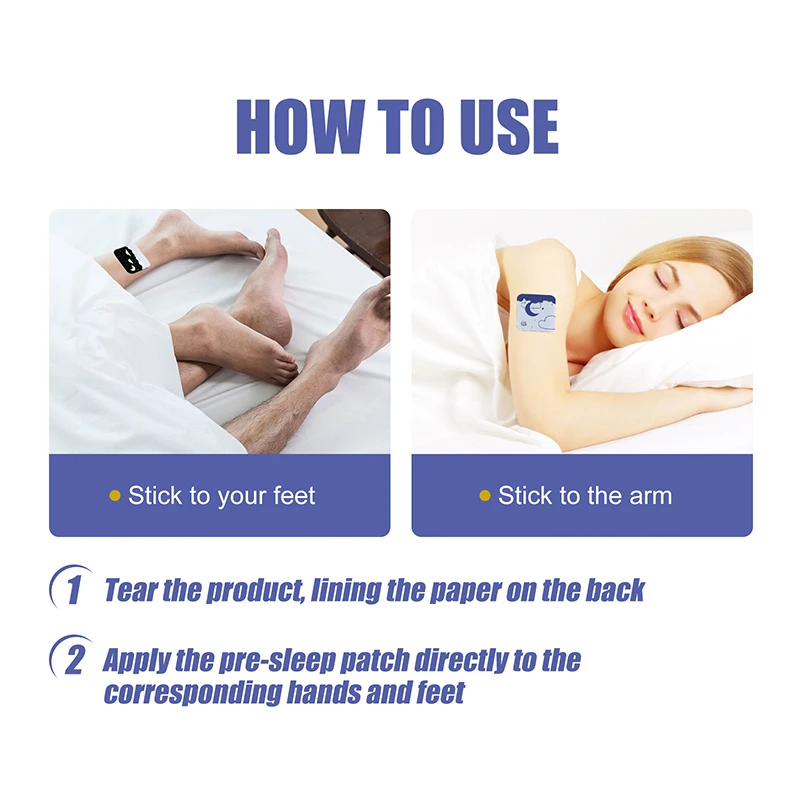 Sleep Patches Natural Sleeping Restfulness Relieve Stress Improve Insomnia Falling Asleep Faster Body Relax Stickers