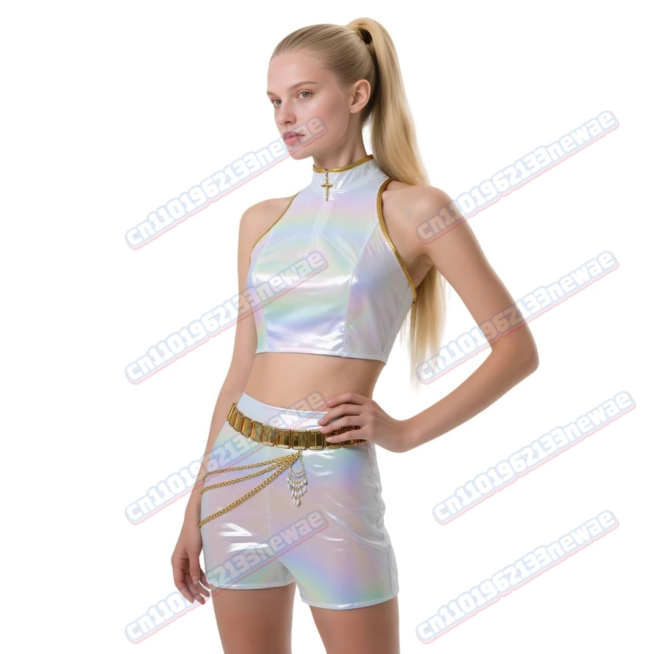 성인 어린이 Kpop 악마 헌터 루미 코스프레 의상 탑 반바지 여성용 역할 놀이 의상 할로윈 카니발 변장 슈트