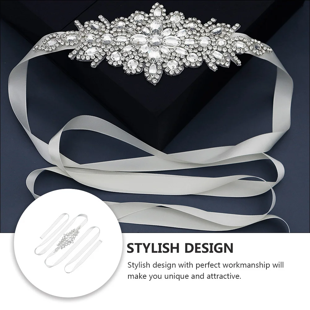 

1Pcs Rhinestone Bridal Belt Wedding Dress Decorative Waistband Chic Bride Belt for Wedding Dress Accessory Chic Waistband