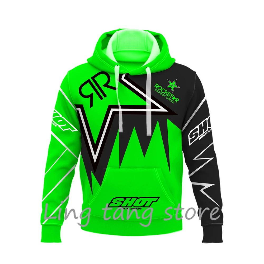 Sudadera con capucha con estampado 3D para hombre, suéter informal con estampado de motocicleta, todoterreno, deportivo, Hip-Hop, Rally de carreras, otoño e invierno, 2023