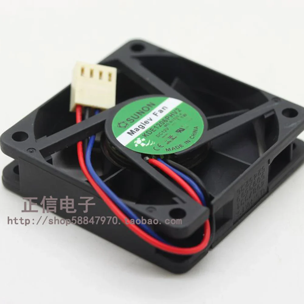 For Sunon KDE1206PHV2 DC 12V 1.1W 6CM 6015 60*60*15MM axial cooling fan