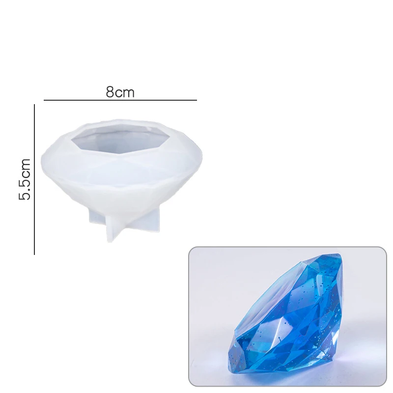 50/60/80mm Diamond shape silicone mold UV epoxy resin molds jewelry making Home Decoration Craft Resin craft Art Ornaments