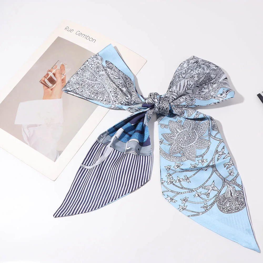 

Retro Cashew Nut Print Polka Dot Scarf Thin Waistband Scarf Headband Neckerchief Hair Accessories Long Scarves Spring Summer