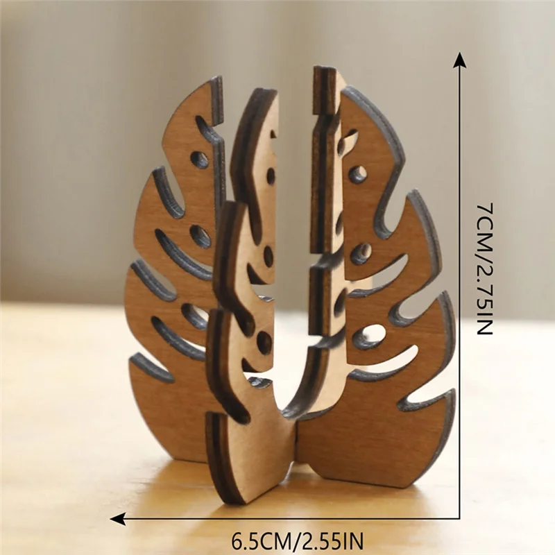 A11E-Plant Reproductive Tube Hollow Solid Wood Plant Shelf Wooden Desk Table Home Decoration