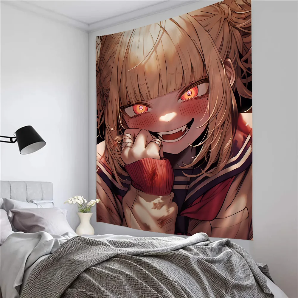 Himiko Toga anime Good Quality DIY Wall Tapestry Hanging Tarot Hippie Wall Rugs Dorm INS Home Decor
