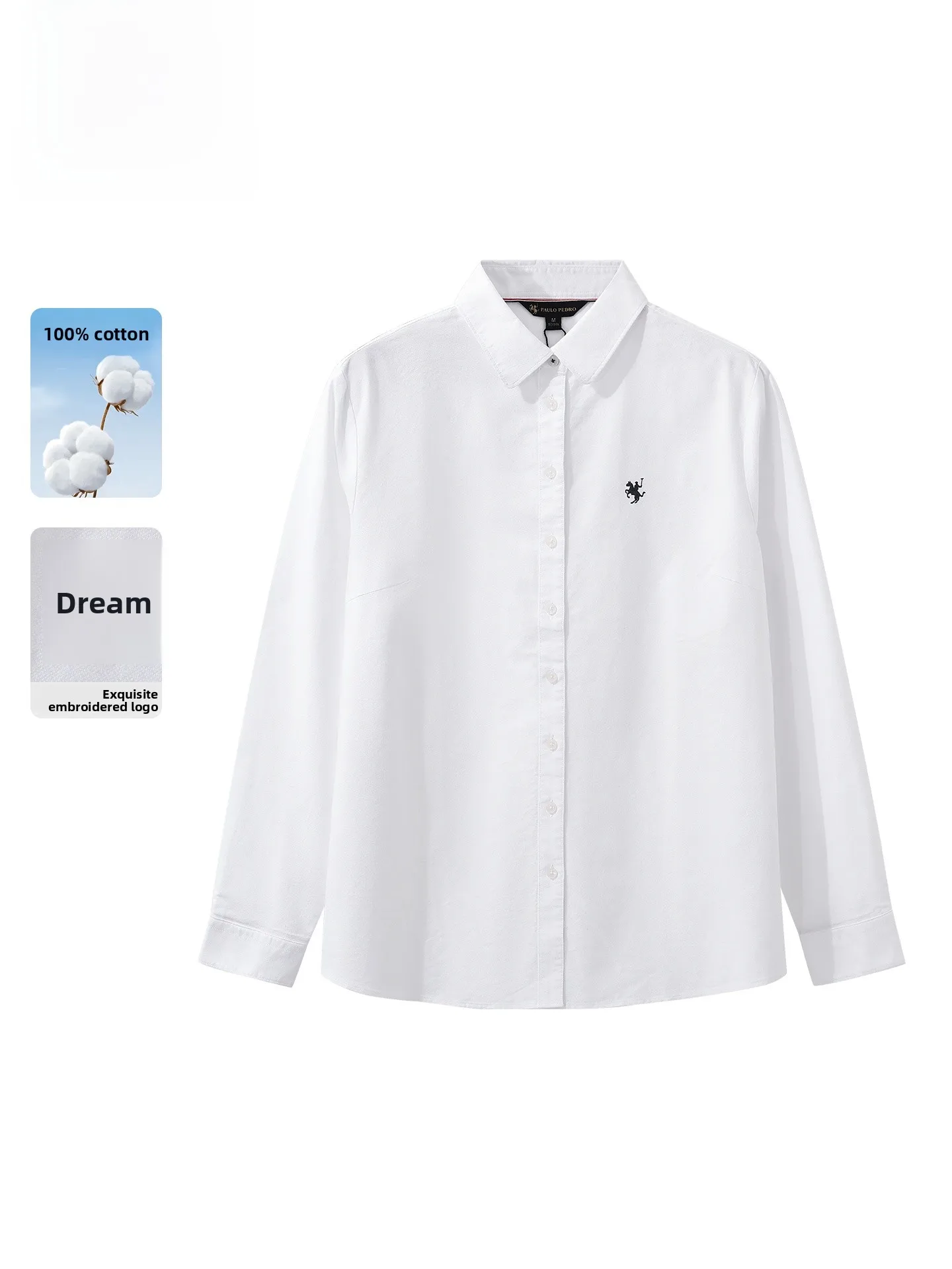 

Paulo Pedro 2022, осенняя новинка, женская повседневная хлопковая удобная свободная длинная све све на пуговицах с цветочной вышивкой