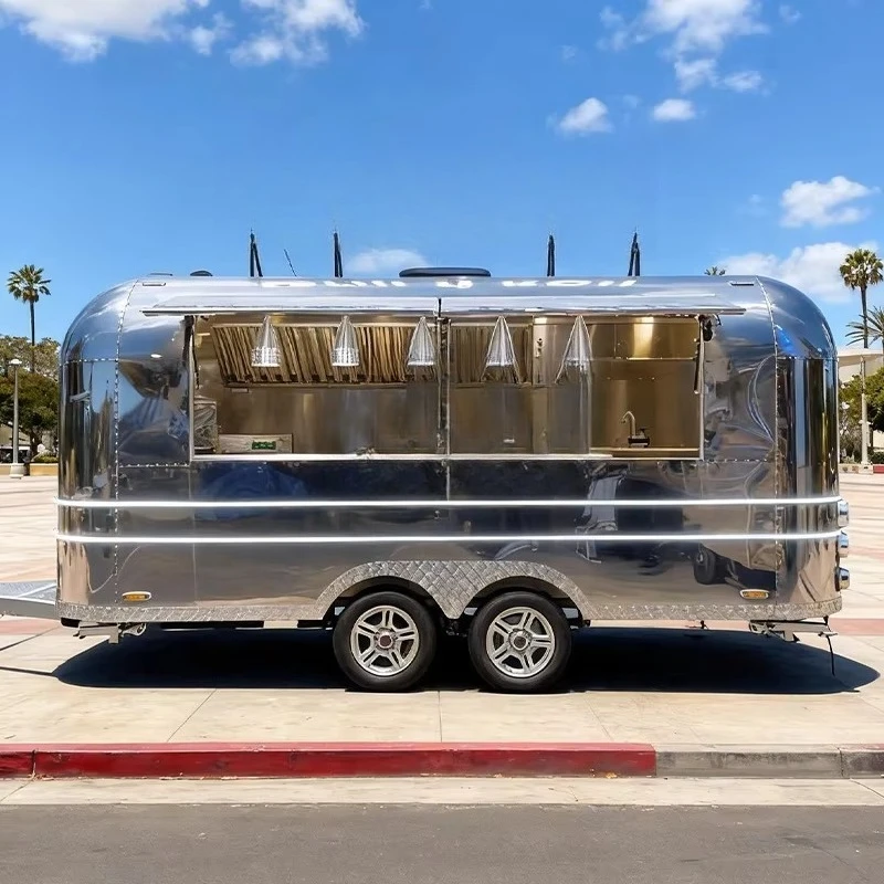 FOODLINE Wholesale Commercial Food Trailer Detachable Worktable Outdoor Fast Food Business Mobile Catering Equipment