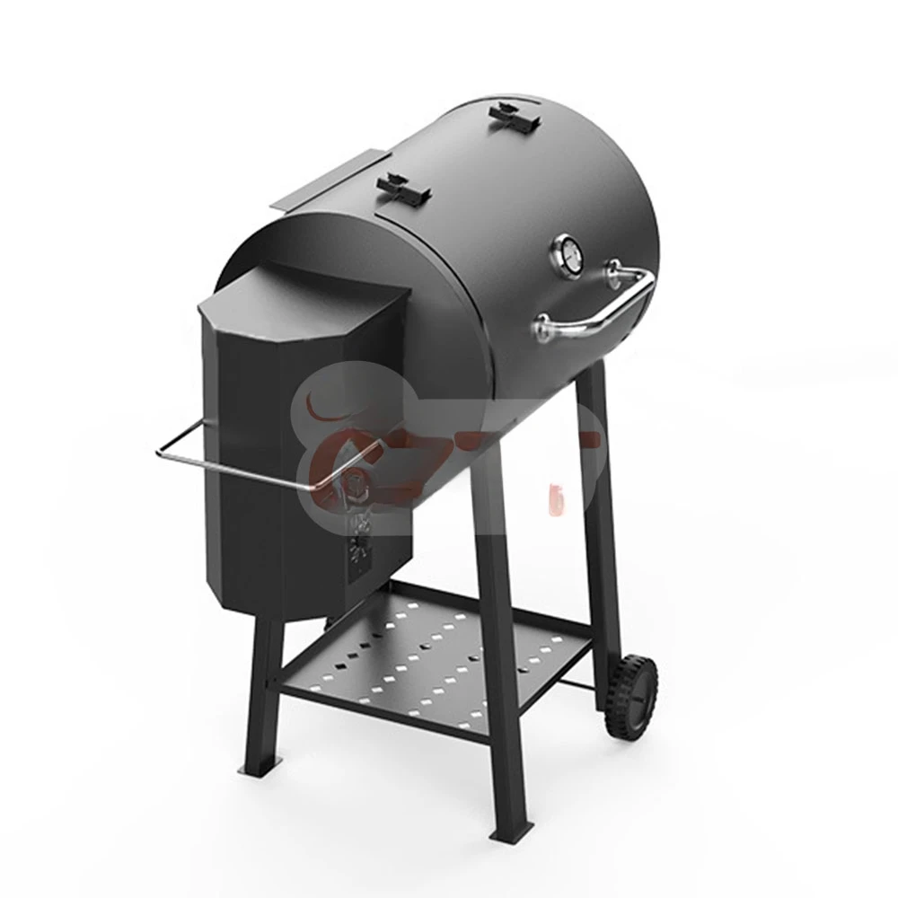 New Upgrade Outdoor Backyard Large Cooking Area Wood Pellet Grills Party Barbecue Machine With Trolley Kitchen Bbq Accessories