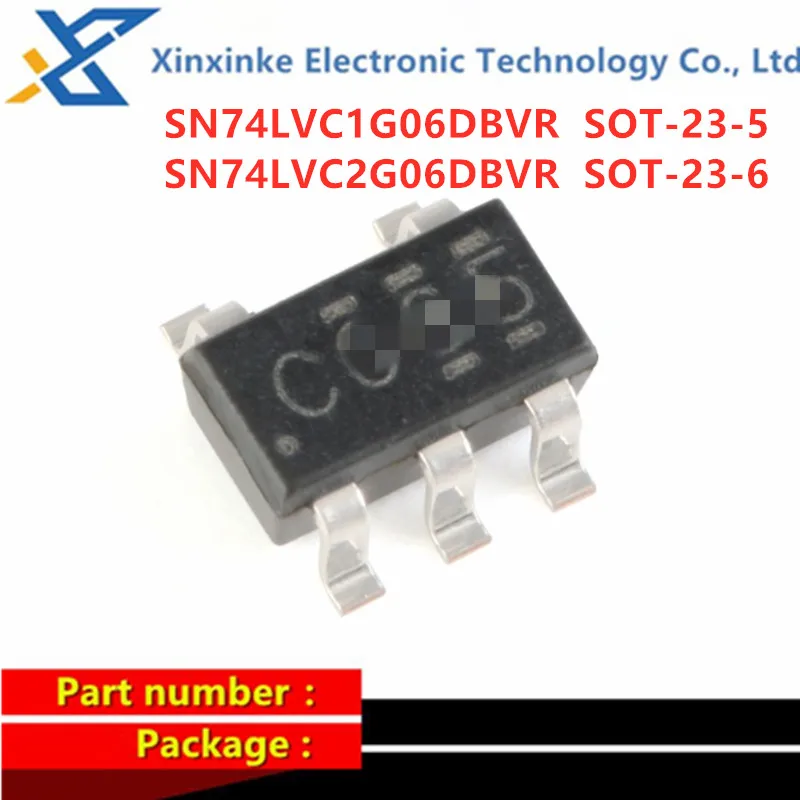 20PCS SN74LVC1G06DBVR SOT-23-5 SN74LVC2G06DBVR SOT23-6 Mark:C06* C06J Buffers & Line Drivers Single Invert w/OD Logic ICs