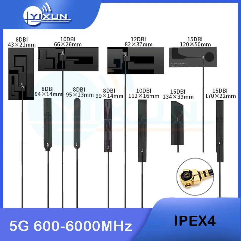 600-6000MHz 5G FPC Built-In Antenna For 4G LTE Quectel Modem RM502Q-AE RM500Q-AE RM502Q-GL RM500Q-GL RM510Q-GL RM505Q-GL EM9190