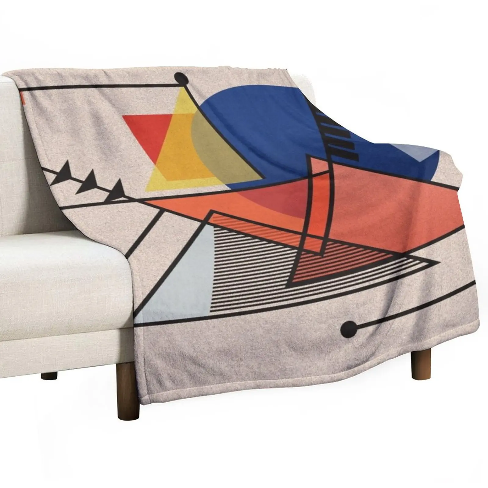 

Midcentury Modern Abstraction Throw Blanket fluffy blanket Picnic Blanket Luxury Thicken