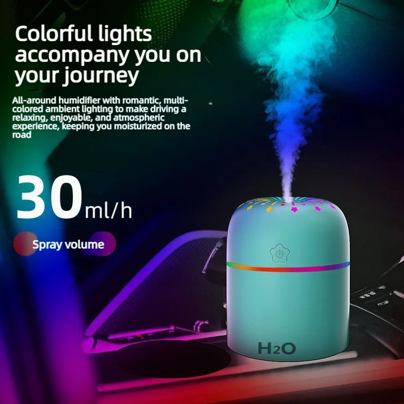 Colorful Mini Usb Portable Humidifier Quiet Large Mist Volume Air Moisturizer For Car Home Office Desktop Indoor