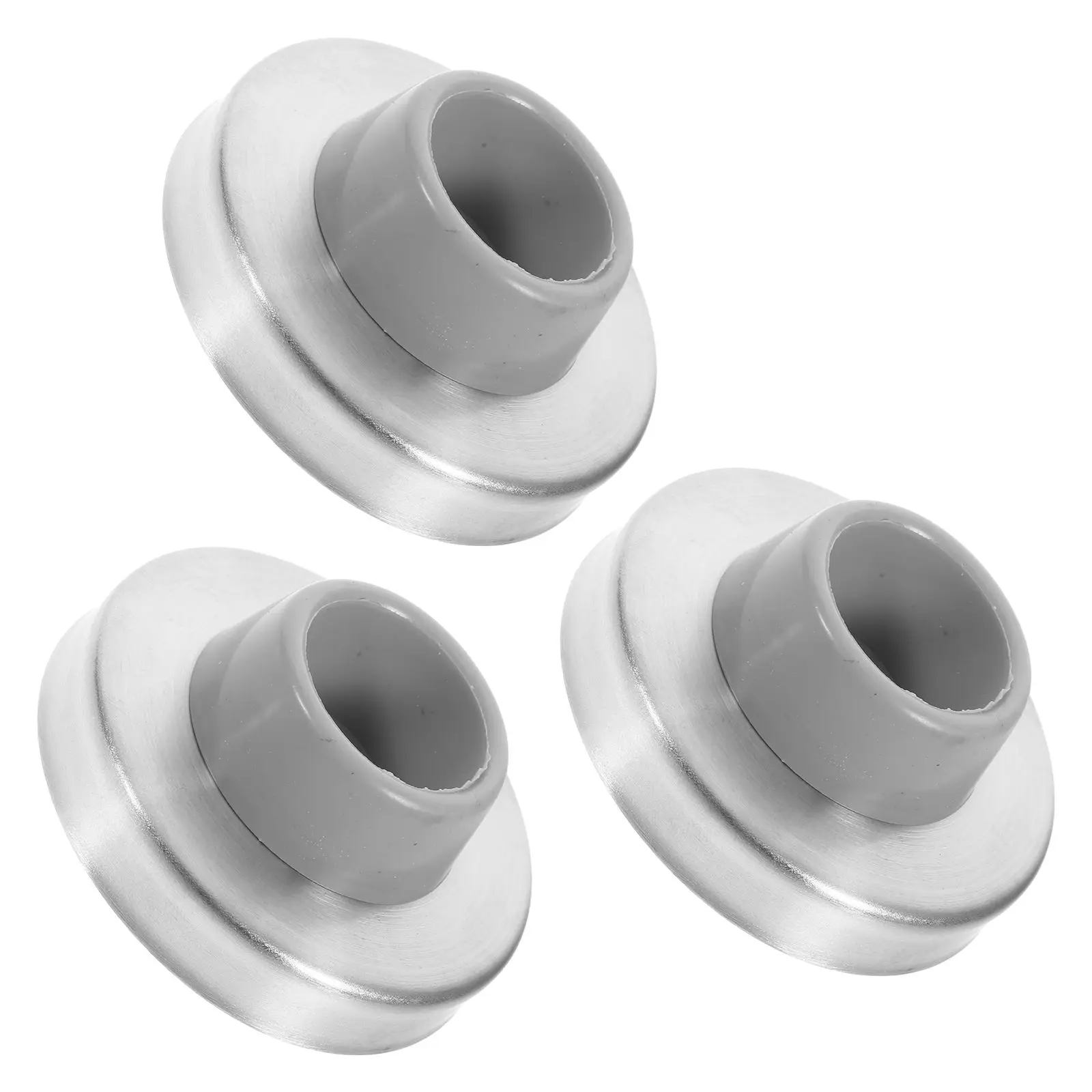 

3 Pcs Wall Bumpers Silver Rubber Stoppers for Doors Stainless Steel Concave Wall Mount Door Handle Stops Door Stopper