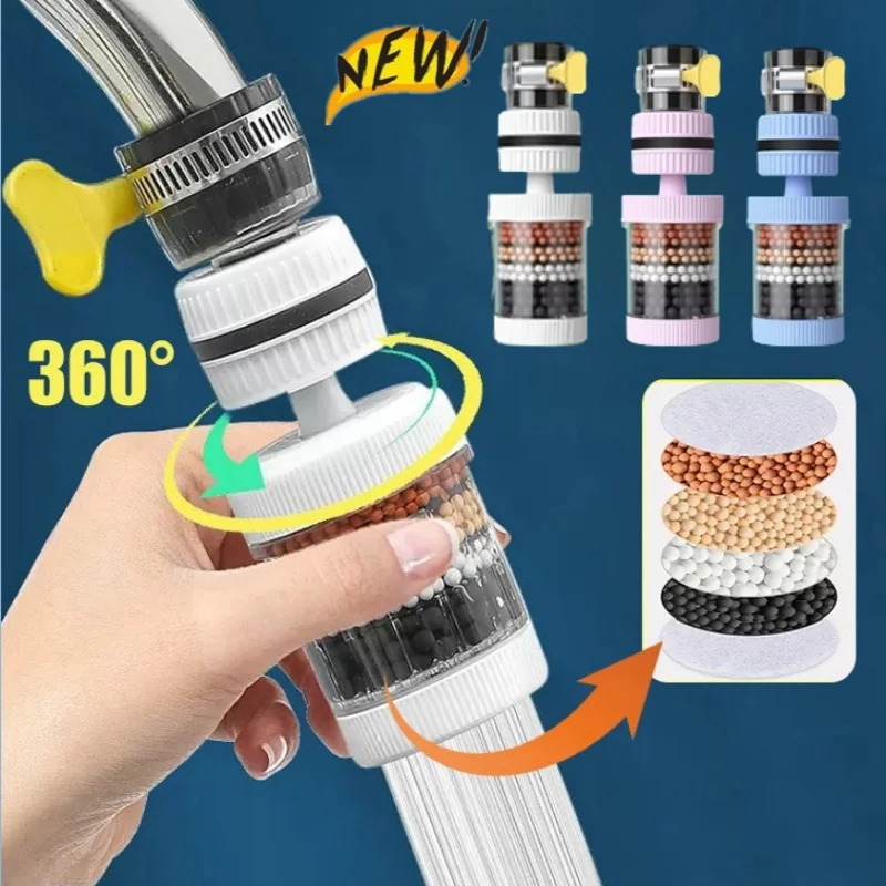 

Water Clean Purifier Carbon Filter Filtration CartridgeNew 360° Rotation Water Faucet Filter Household Kitchen Faucet Mini Tap