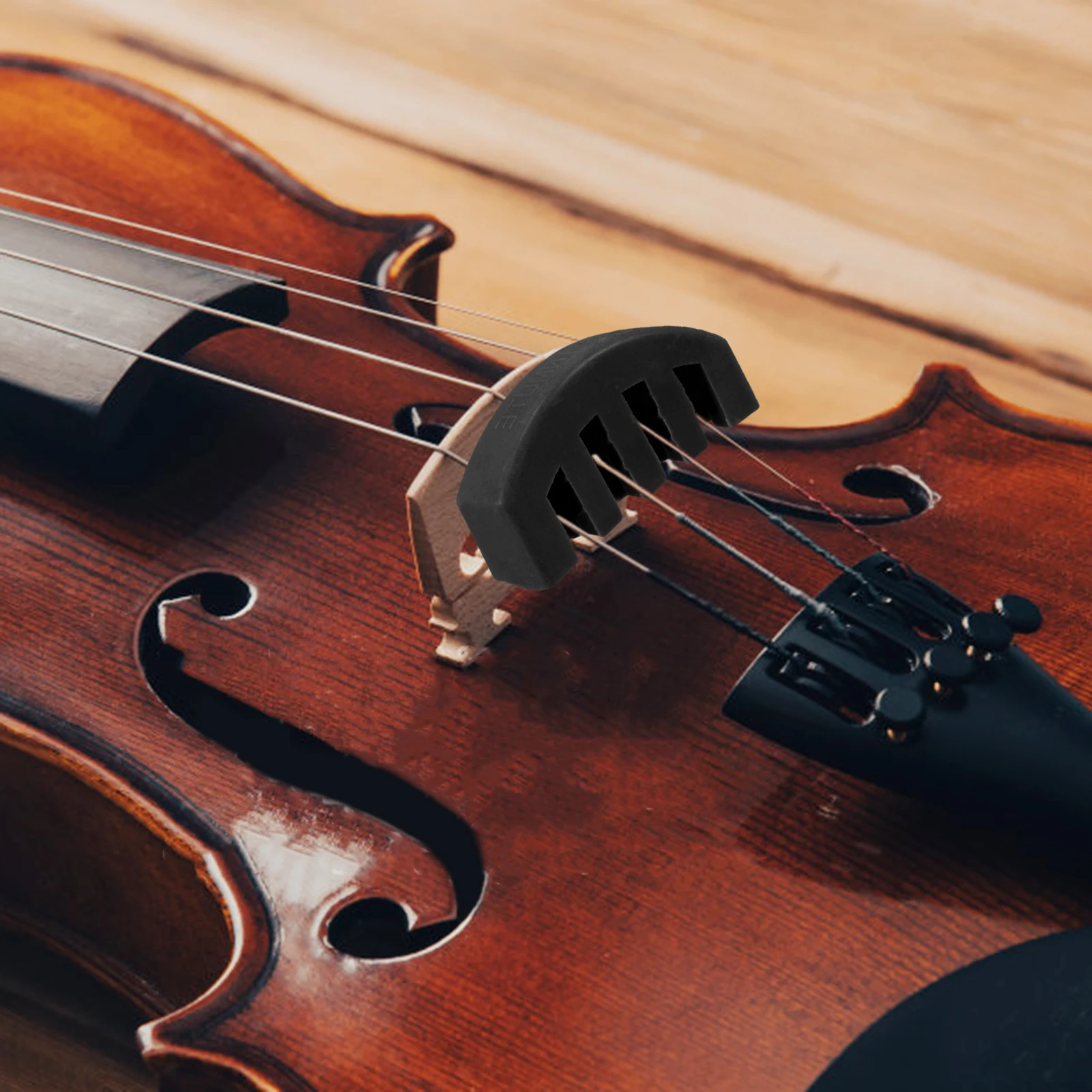 

Violin Mute Portable Parts Musical for Convenient Black Rubber Instrument Small