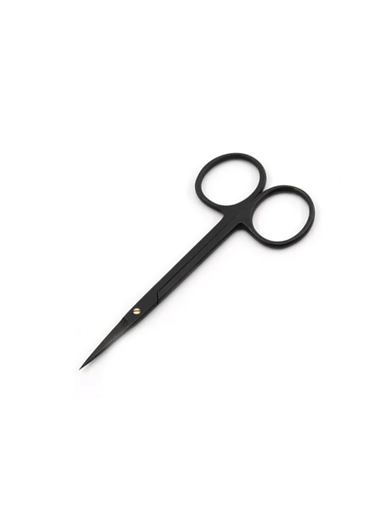 Ophthalmic Surgery Scissors Tungsten Carbon Steel Porcelain PFM Black Handle Shear Eye Scissors