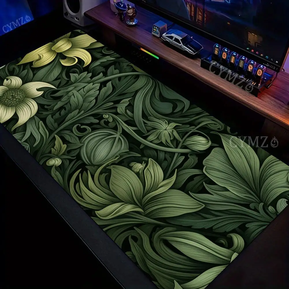 

Большой коврик для мыши с красивым растительным узором, коврик для стола, игровые коврики, нескользящий коврик для мыши, аксессуары для компьютера и офиса, коврик для компьютерного стола
