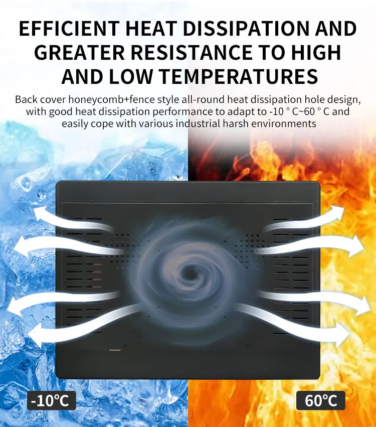 ZXY 15 17 19 بوصة Ip65 جزءا لا يتجزأ من اللمس الكمبيوتر لينكس أوبونتو أندرويد وين لوحة صناعية الكمبيوتر شاشة تعمل باللمس الكمبيوتر بدون مروحة الصناعية الكمبيوتر