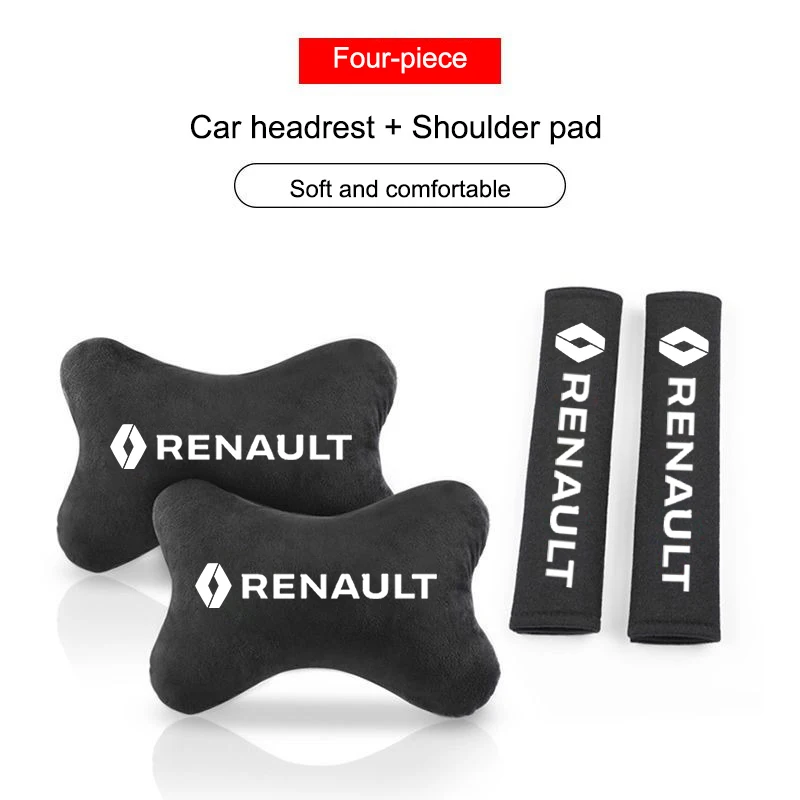 Fashion A pair Car Seat Belt Shoulder Cushion Pad Protection Neck Support Pillow for Renault Sport Duster Megane 2 3 Accessories