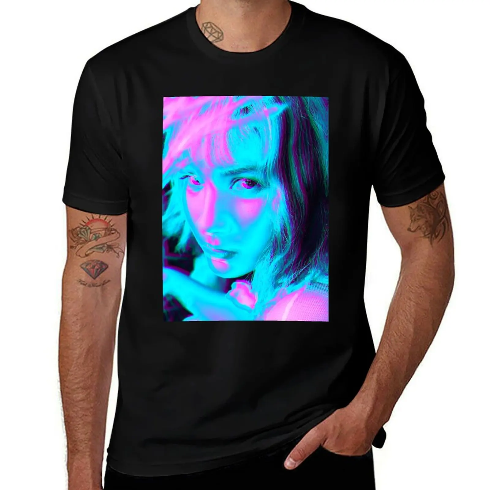 

Vaporwave Girl Staring at Someone Beautiful T-Shirt anime t shirts oversize t shirt custom print man graphic t shirt T-Shirt