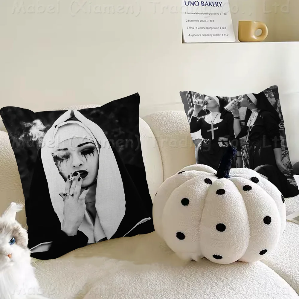 

Sister Style Nun Sexy Girl Pillow Gift Home Office Decoration Bedroom Sofa Car Cushion Cover Case 45x45