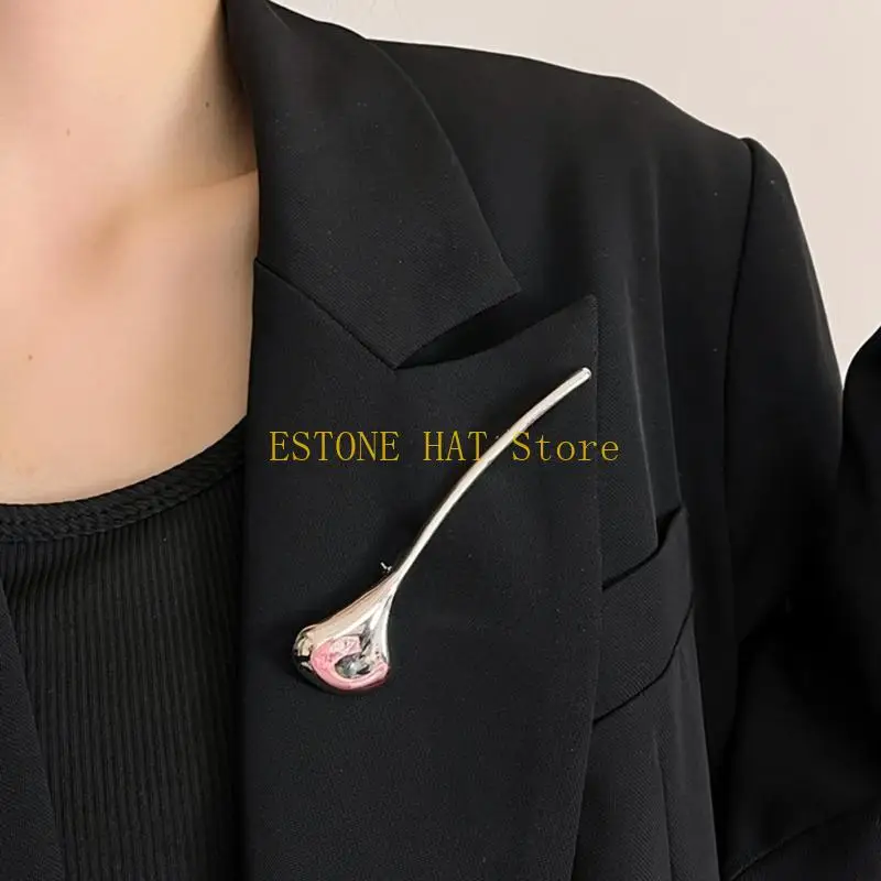 49mf Elegant Metal Leaf Spite Set 2 clip per abiti sofisticati per abiti formali Accessori toni d'argento oro