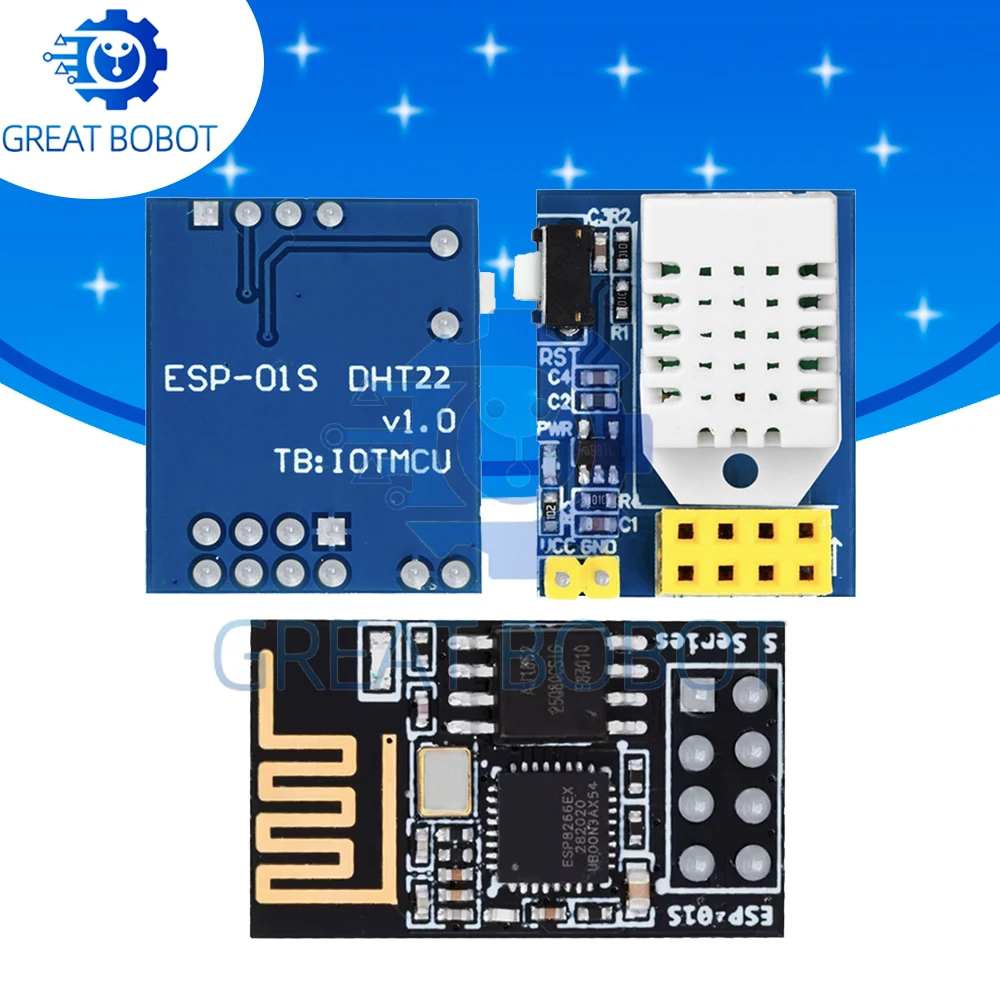 ESP8266 WiFi DHT22 AM2302 Temperature Humidity Sensor ESP-01 ESP-01S Wireless Module For Arduino