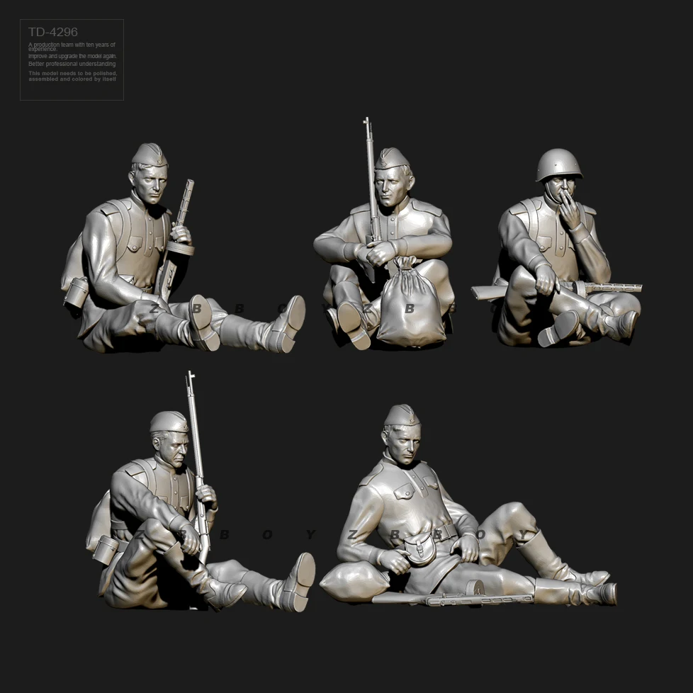 1/35 50mm Resin Soldier model kits figure colorless and self-assembled TD-4296