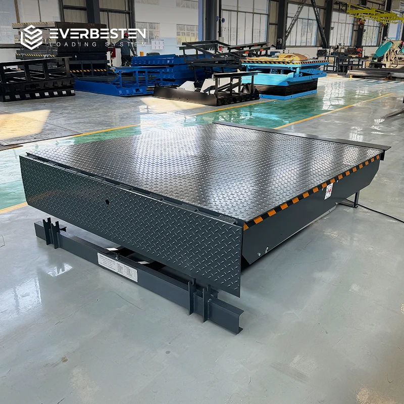 Everbesten Hydraulic Dock Leveler Fixed Pit 10 Ton Adjustable Height High-Strength Steel Platform Warehouse Forklift Operation