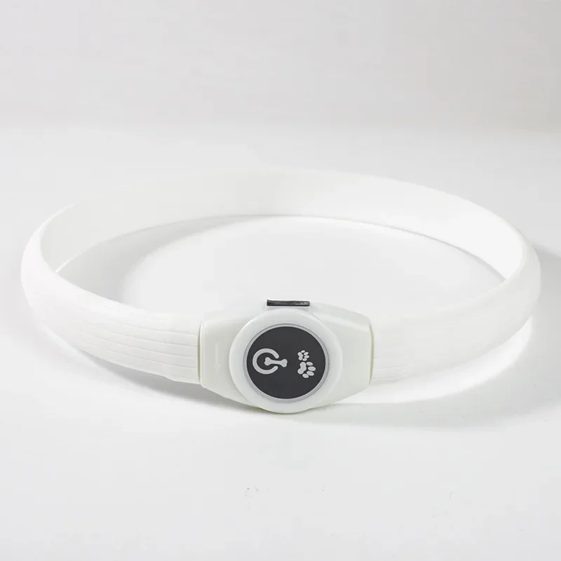 Neues LED-Leucht-Hundehalsband aus PVC, wasserdicht, für große, mittelgroße und kleine Hunde, USB-Licht, Nachtsicherheit, leuchtendes Haustierzubehör