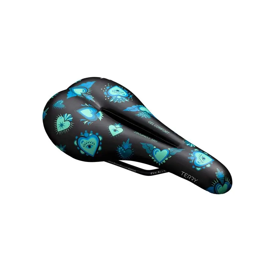 

Womens Mountain Bike Saddle New Topo Gel Bicycle Seat Fibra Tek Synthetic Cover with Signature Cutaway FeC Alloy Rails